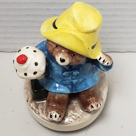 Paddington Bear With Ice Cream Cone Musical Figurine Schmid 1981 - Picture 2 of 14